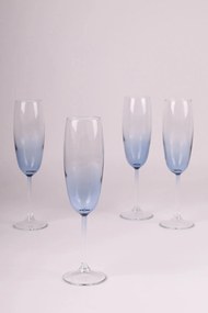 Champagne Glass Set (4 Pieces) Larc 220 - Blue Blue
