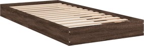 vidaXL Πλαίσιο Κρεβατιού Χωρ. Στρώμα Καφέ Δρυς 75x190εκ Επεξ. Ξύλο