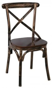MARLIN Wood Καρέκλα Μεταλ.Black Gold 52x46x91cm Ε5160,1
