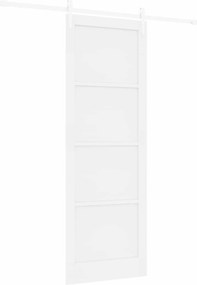 vidaXL Συρόμενη Πόρτα ORKDAL 83 x 232 εκ. Μασίφ Ξύλο Πεύκου Λευκό