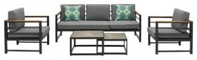 ΣΕΤ ΚΗΠΟΥ 5 ΤΕΜΑΧΙΩΝ Fylliana Hampshire ΓΚΡΙ ΧΡΩΜΑ 190x65x70εκ 378-124-043