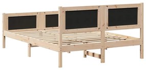 vidaXL Σκελετός Κρεβατιού Taupe 150 x 200 cm Στερεά ξυλεία πεύκου