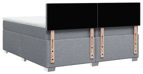 ΚΡΕΒΑΤΙ BOXSPRING ΜΕ ΣΤΡΩΜΑ ΑΝΟΙΧΤΟ ΓΚΡΙ 200X200 ΕΚ. ΥΦΑΣΜΑΤΙΝΟ 3285995