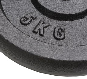 vidaXL Δίσκοι Βαρών 4 τεμ. 2 x 10 κ. + 2 x 5 κ. από Χυτοσίδηρο
