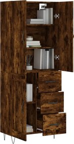 vidaXL Ντουλάπι Καπνιστή Δρυς 69,5x34x180 εκ. από Επεξεργασμένο Ξύλο