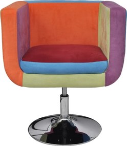 vidaXL Πολυθρόνα Cube με Σχέδιο Patchwork Υφασμάτινη