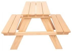 ΠΑΙΔΙΚΟ ΤΡΑΠΕΖΙ ΠΙΚΝΙΚ ΞΥΛΙΝΟ MIKO  ΦΥΣΙΚΟ 88x88x52,5Y εκ.