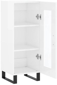 vidaXL Ντουλάπι Γυαλιστερό Λευκό 34,5x34x90 εκ. Επεξεργασμένο Ξύλο
