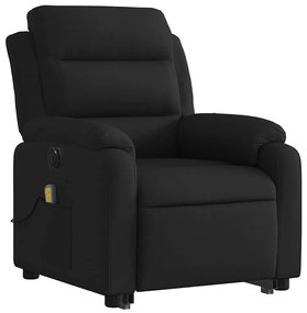 vidaXL Πολυθρόνα Μασάζ Ηλεκ. Ανακλινόμενη με Ανύψωση Μαύρη Υφασμάτινη