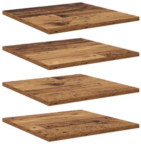 vidaXL Ράφι Βιβλίων 4 pcs Καφέ 40 x 40 x 1.5 cm Επεξεργασμένο ξύλο