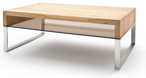 Τραπεζάκι Σαλονιού Μασίφ Καφέ 110x70x39