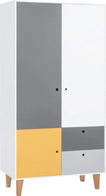 Δίφυλλη ντουλάπα Concept-Κίτρινο
