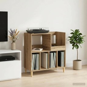 vidaXL Βάση πικάπ Artisan Δρυς 82 x 39,5 x 82,5 εκ Επεξεργασμένο Ξύλο