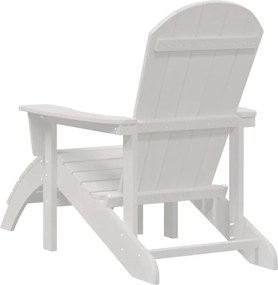vidaXL Καρέκλα Adirondack Λευκό 82 x 74 x 92 εκ. HDPE