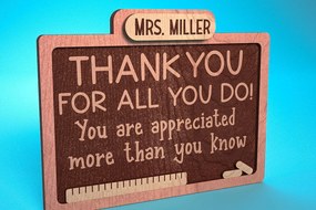 Intra απο ξύλο plywood 3mm-4mm πάχος – Ευχαριστούμε Δάσκαλο Sign | Δίασταση 40x30 cm INTRAFABR-68648977