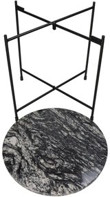 Τραπεζάκι ArteLibre Μαύρο Μάρμαρο/Μέταλλο 40x40x40cm