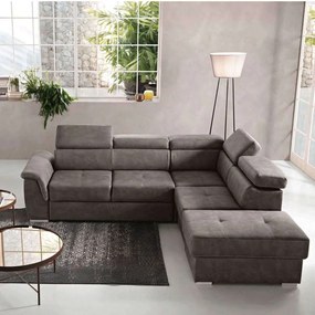 Καναπές-Κρεβάτι Γωνιακός Με Αναστρέψιμη Γωνία Safari 280x230x75+20cm Dove Grey Capodarte
