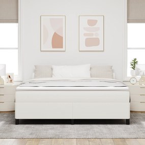 vidaXL Κρεβάτι Κρεμ 180x200 εκ Ίνας Καμβά