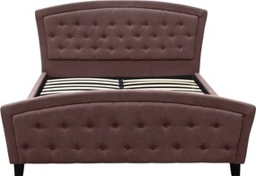 Κρεβάτι Alexia Megapap υφασμάτινο χρώμα καφέ 160x200εκ.