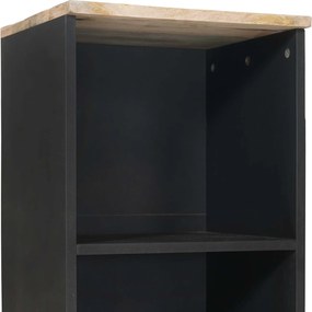 vidaXL Ντουλάπι Μπάνιου Καφέ και Μαύρο 38 x 33,5 x 160 εκ