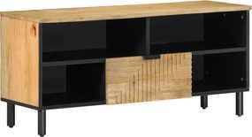 vidaXL Ντουλάπι τηλεόρασης καφέ 100x33x46 cm μασίφ ξύλο Mango