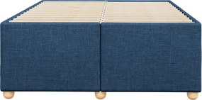 vidaXL Πλαίσιο Κρεβατιού χωρίς στρώμα Μπλε 120x190 εκ. Υφασμάτινο