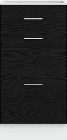 vidaXL Βάση Ντουλάπας Κουζίνας Μαύρη Δρυς 40 x 46 x 81,5 cm