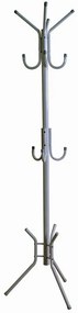 LEROY Καλόγερος Μέταλλο Βαφή Silver 38x38x176cm ΕΜ187,3