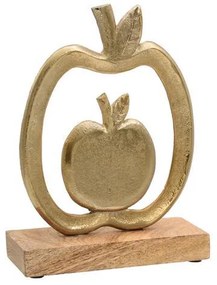 ΔΙΑΚΟΣΜΗΤΙΚΟ ΑΛΟΥΜΙΝΙΟΥ Fylliana Apple 2794 ΜΕ ΞΥΛΙΝΗ ΒΑΣΗ ΧΡΥΣΟ ΧΡΩΜΑ 15x5x20εκ