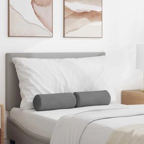 vidaXL Μαξιλάρια Στήριγμα 2 pcs Σκούρο Γκρι Ø 15 x 40 εκ