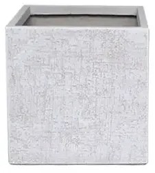 MarHome ΚΑΣΠΩ FIBER CLAY ΛΕΥΚΟ-ΕΚΡΟΥ ΤΕΤΡΑΓΩΝΟ ΜΕΣΑΙΟ 33x33x33cm  06-20718-M