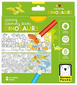 Banana Panda Βιβλία Ζωγραφικής 2Τμχ 4+ ΕτώνLooong Με Δεινόσαυρους - Dinosaurs BP50160