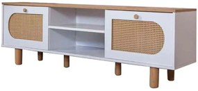 Έπιπλο Τηλεόρασης Bohem 277WLN1133 180x55x41cm White-Oak