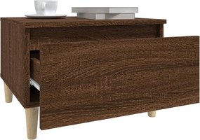 vidaXL Τραπέζι Βοηθητικό Καφέ Δρυς 50x46x35 εκ. Επεξεργασμένο Ξύλο