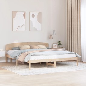 vidaXL Κρεβάτι με κεφαλάρι 180x200 εκ Μασίφ ξύλο πεύκου