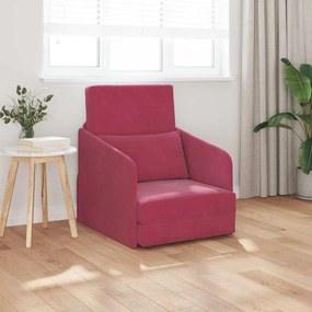 vidaXL Καθιστικό Κρεβάτι 2 σε 1 Μπορντό 65x80x83 εκ. Βελούδο