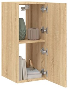 vidaXL Έπιπλο Τοίχου Τηλεόρασης με LED Sonoma Δρυς 30,5x35x70 εκ.