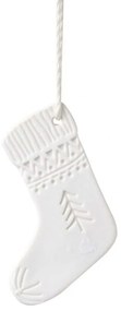 Στολίδι Χριστουγεννιάτικο Winter Clothing Sock LBTRD0090059 4x5cm White Raeder