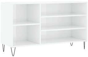 vidaXL Παπουτσοθήκη Γυαλιστερό Λευκό 102x36x60 εκ. Επεξεργασμένο Ξύλο