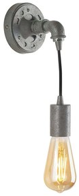 Φωτιστικό Τοίχου - Απλίκα Amarcord I-AMARCORD-AP1 ZN 1xE27 Φ10cm 26cm Grey Luce Ambiente Design Metal