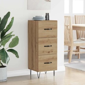vidaXL Πλαϊνό γραφείο με συρτάρι artisan δρυς 34 x 34.5 x 90 εκ