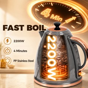 Βραστήρας, 2200W, παράθυρο θέασης, φίλτρο, χύτρα ταχύτητας, γκρι