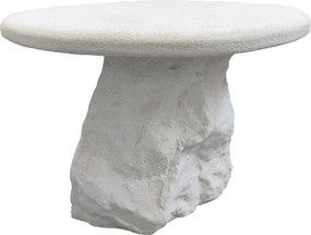 Βοηθητικό τραπέζι Zinol pakoworld mdf-polyresin λευκό Φ58x41εκ