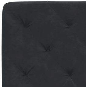 vidaXL Κρεβάτι με Στρώμα Μαύρο 180x200 εκ. Βελούδινο