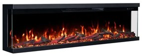 Έξυπνο Ηλεκτρικό Τζάκι 1800W Μαύρο 106cm 3 Όψεις Ένθετο-Επίτοιχο-Δαπέδου Berlin-42 Hitense Berlin-42