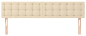 vidaXL Κεφαλάρια Κρεμ 180x5x78/88 εκ. Ύφασμα