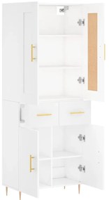 vidaXL Ντουλάπι Λευκό 69,5x34x180 εκ. από Επεξεργασμένο Ξύλο
