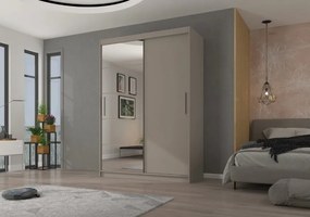 Ντουλάπα Zaist 150 συρόμενη-Γκρεζ