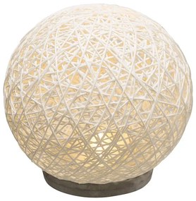 Επιτραπέζιο φωτιστικό Ball pakoworld λευκό-led μπαταρία Φ18,5x18εκ