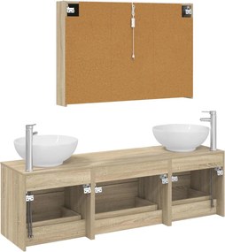 vidaXL Σετ Επίπλων Μπάνιου 4 pcs Sonoma Δρυς